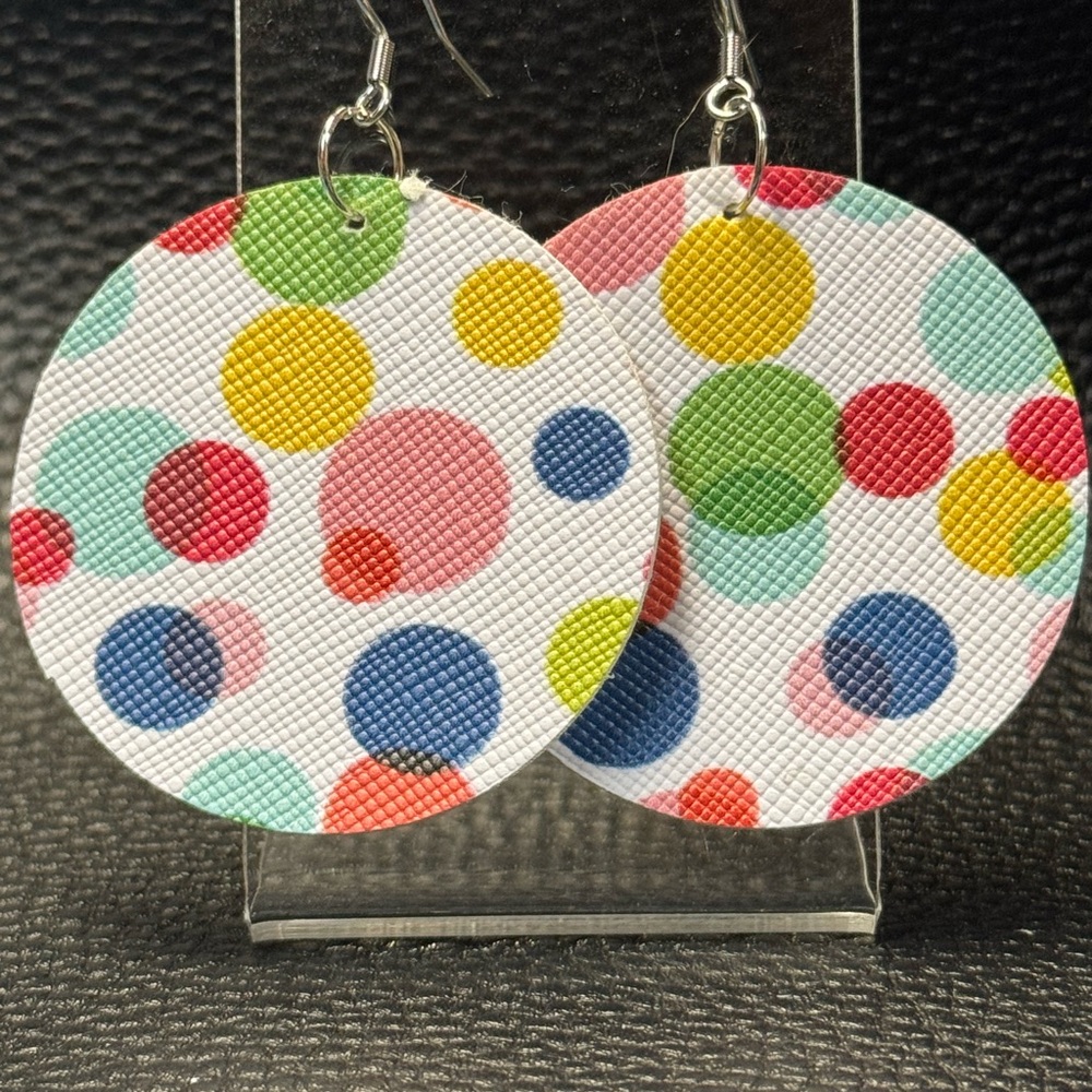 Colorful Polka Dot Earrings
